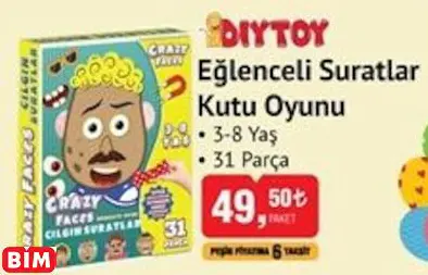 DIYTOY EĞLENCELİ SURATLAR KUTU OYUNU